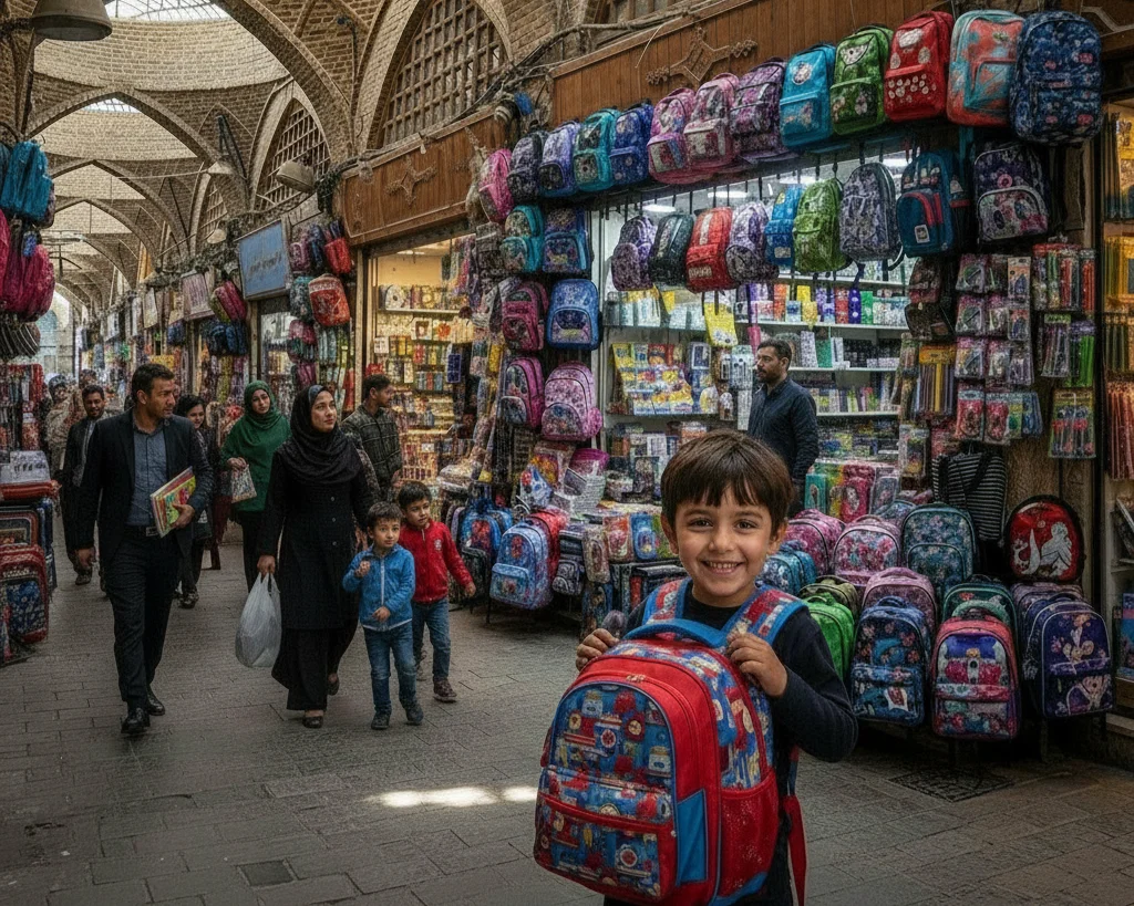 تهیه کوله مدرسه از بازار بزرگ تهران