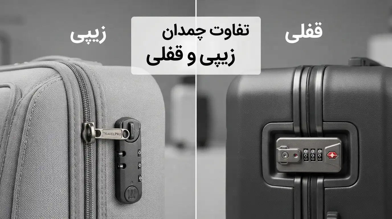 تفاوت چمدان زیپی و قفلی