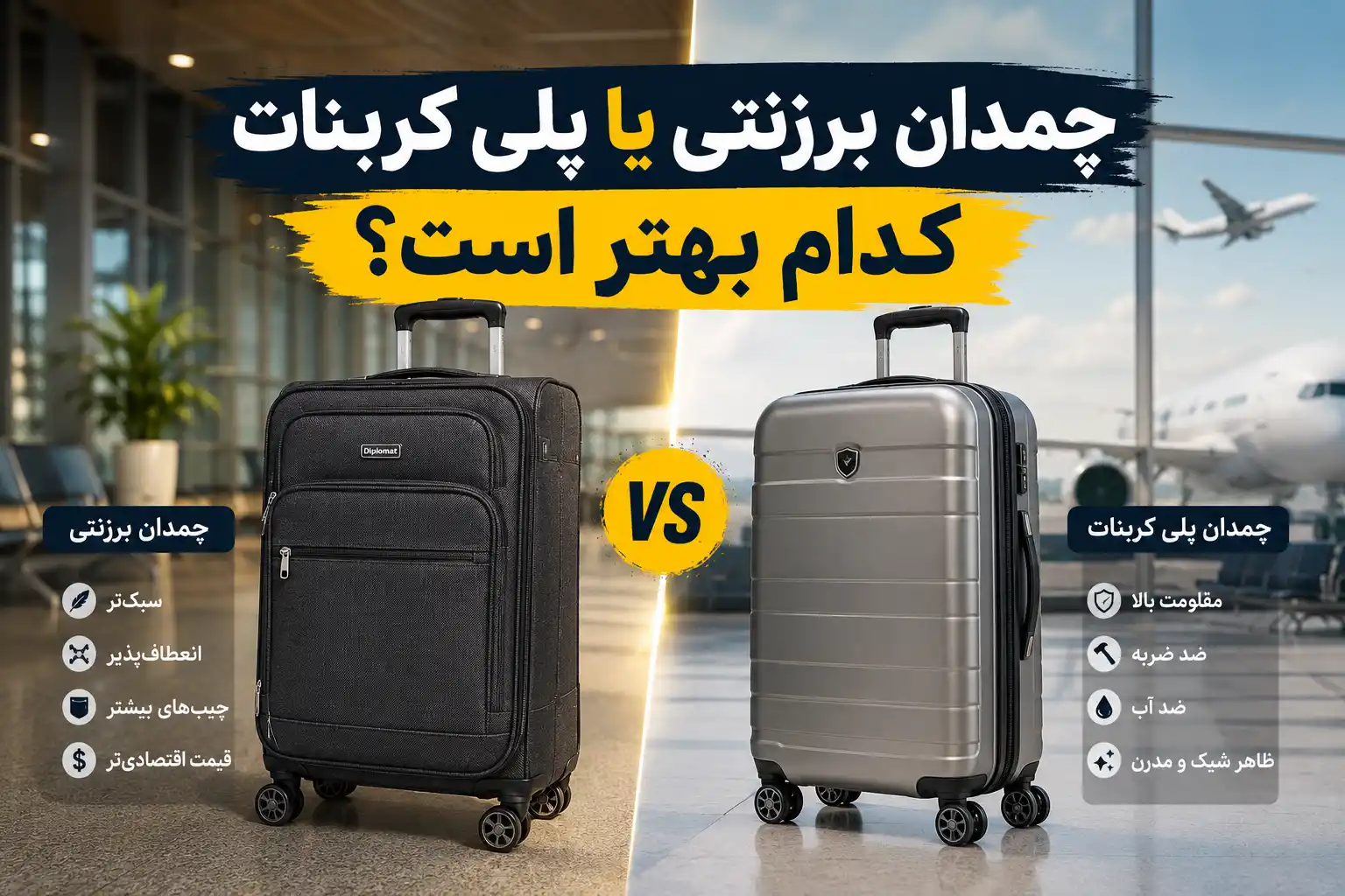 چمدان برزنتی یا پلی کربنات