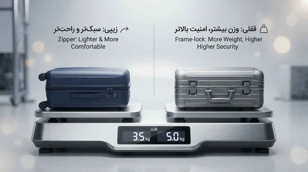 وزن خالی چمدان؛ کدام سبک‌تر است؟