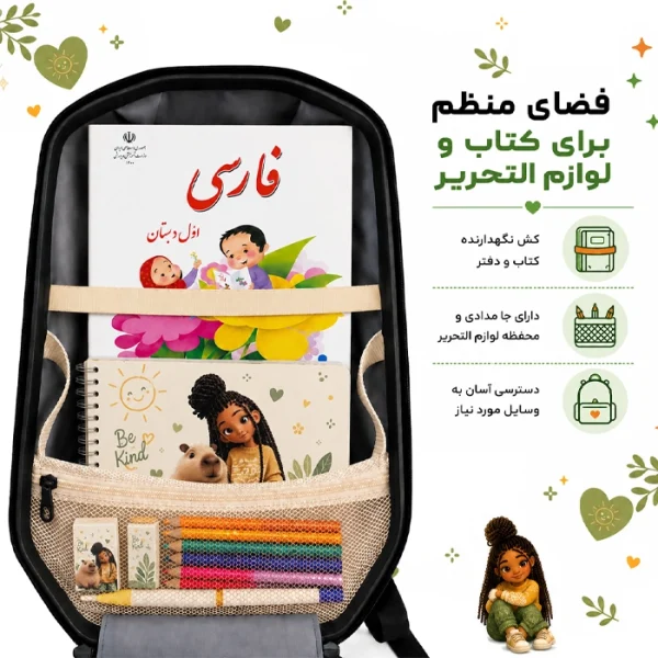 کوله مدرسه مارینوکس طرح دختر داخل