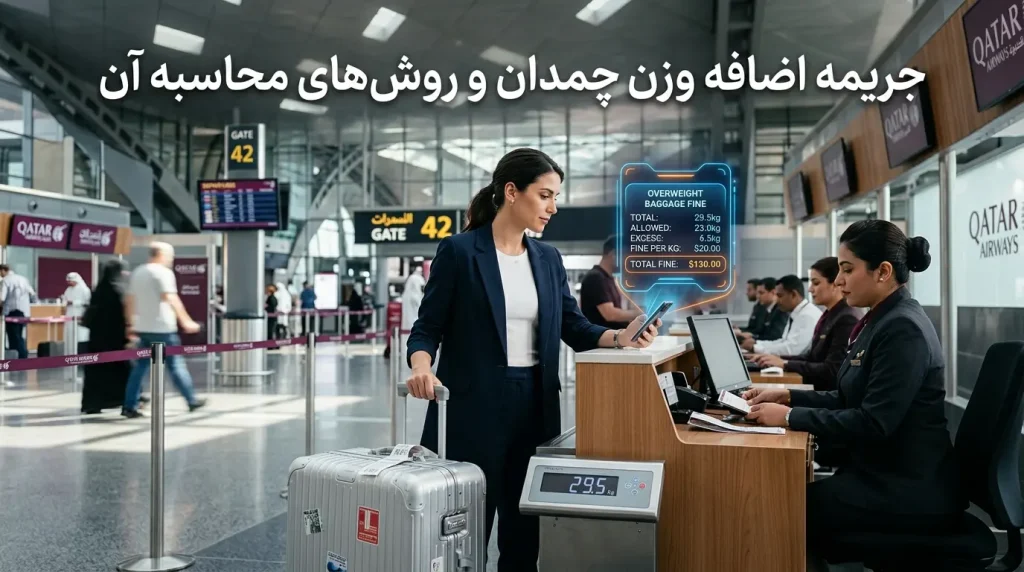 جریمه اضافه وزن چمدان و روش‌های محاسبه آن