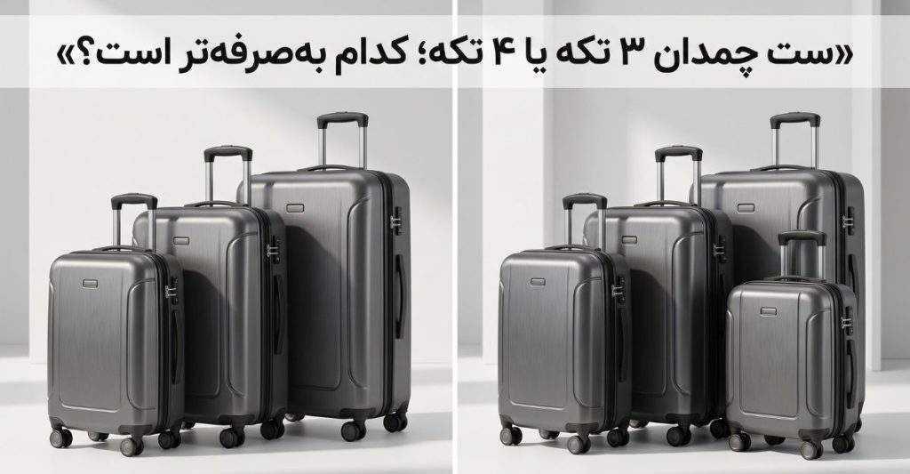 ست چمدان ۳ تکه یا ۴ تکه؛ کدام به‌صرفه‌تر است؟