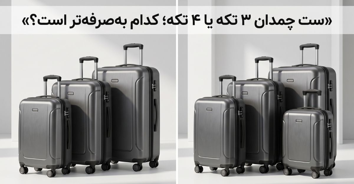ست چمدان ۳ تکه یا ۴ تکه؛ کدام به‌صرفه‌تر است؟