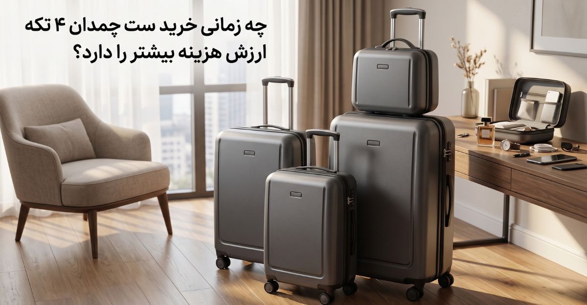 قرارگیری تودرتوی قطعات ست چمدان جهت اشغال حداقل فضا در منزل