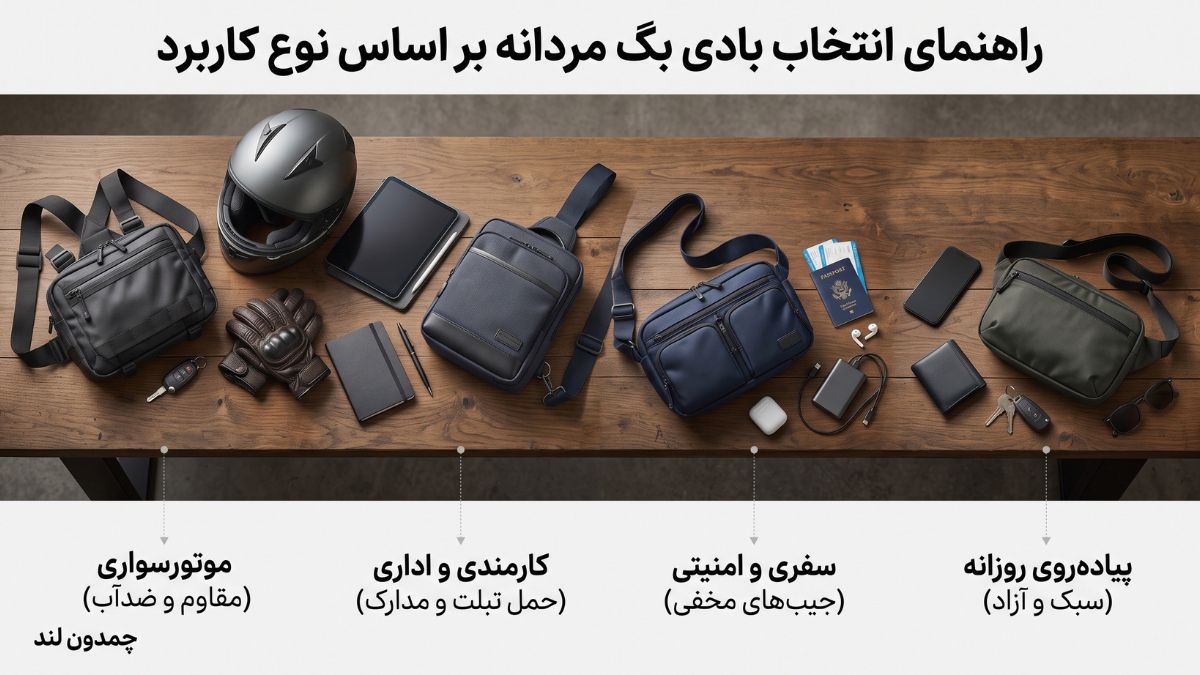 ارگونومی، پهنای بند و نحوه قرارگیری روی بدن آقایان