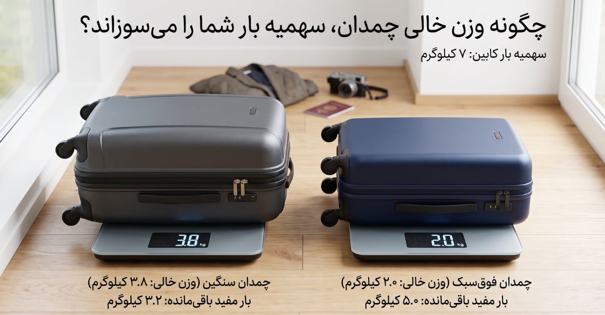 وزن خالی چمدان چیست و چرا در سفرهای هوایی اهمیت دارد؟