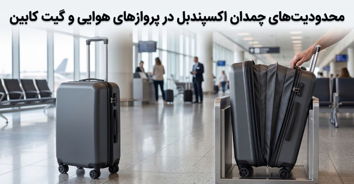 ساختار لایه میانی پارچه‌ای در چمدان‌های دارای قابلیت افزایش حجم