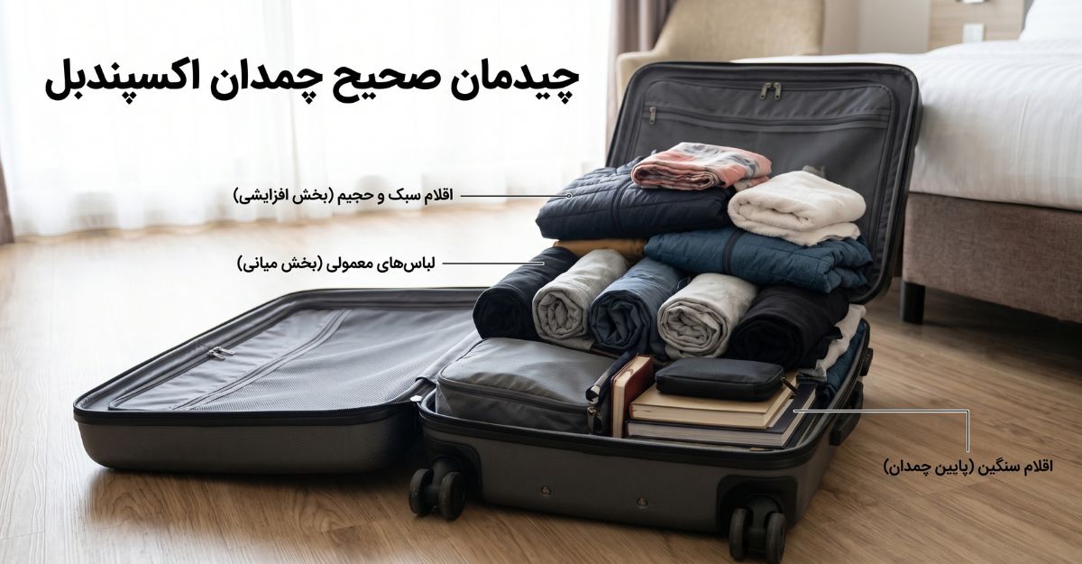 راهنمای گام‌به‌گام چیدمان اقلام پس از باز کردن لایه افزایشی